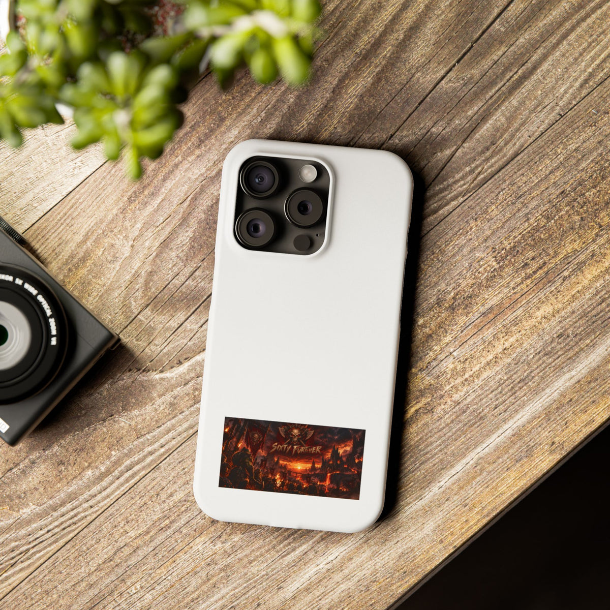 Slim Phone Case — Dark Fantasy Cityscape "Soft Panic" Design