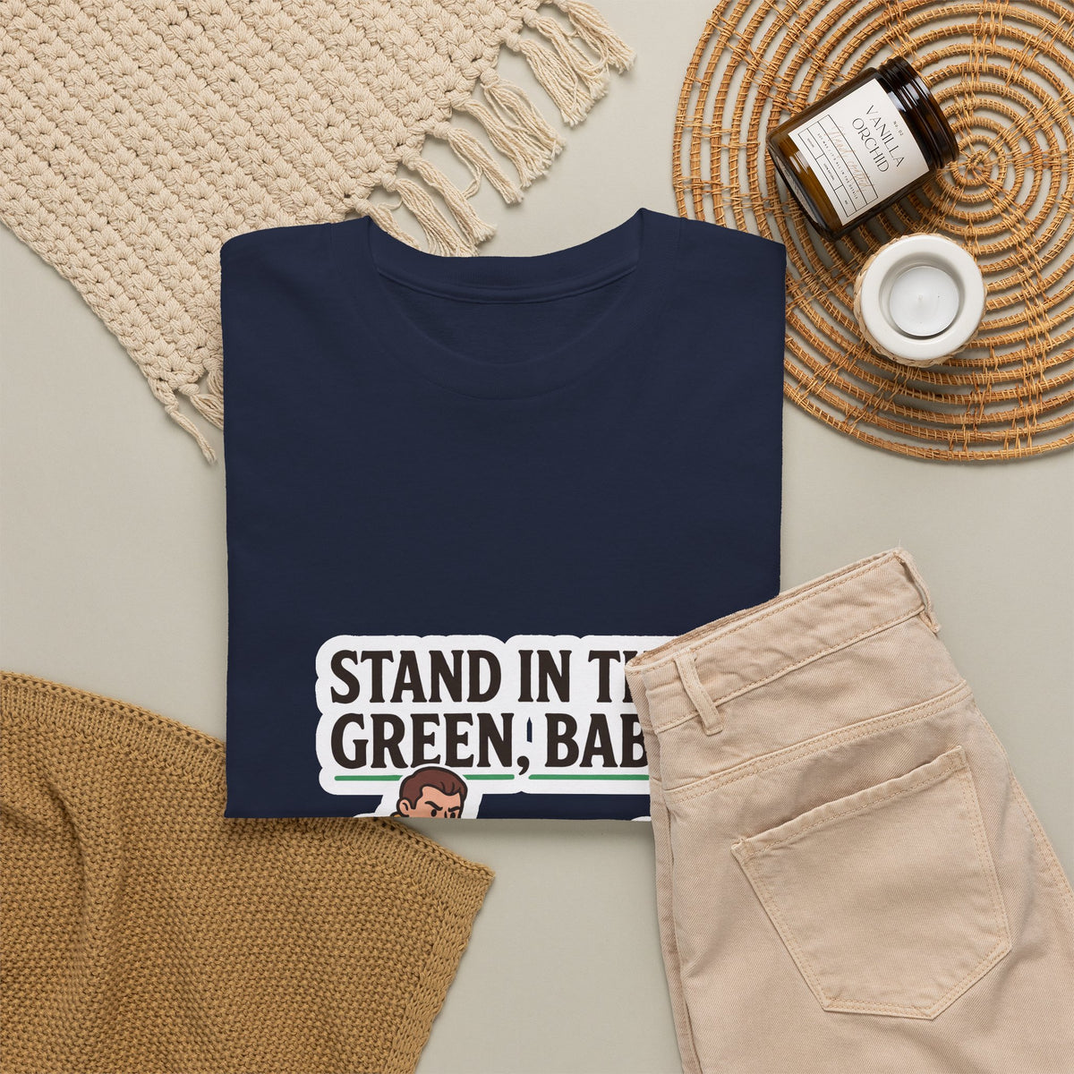 RPG Gamer Tee — “Stand in the Green, Babe” Funny DnD Party T-Shirt