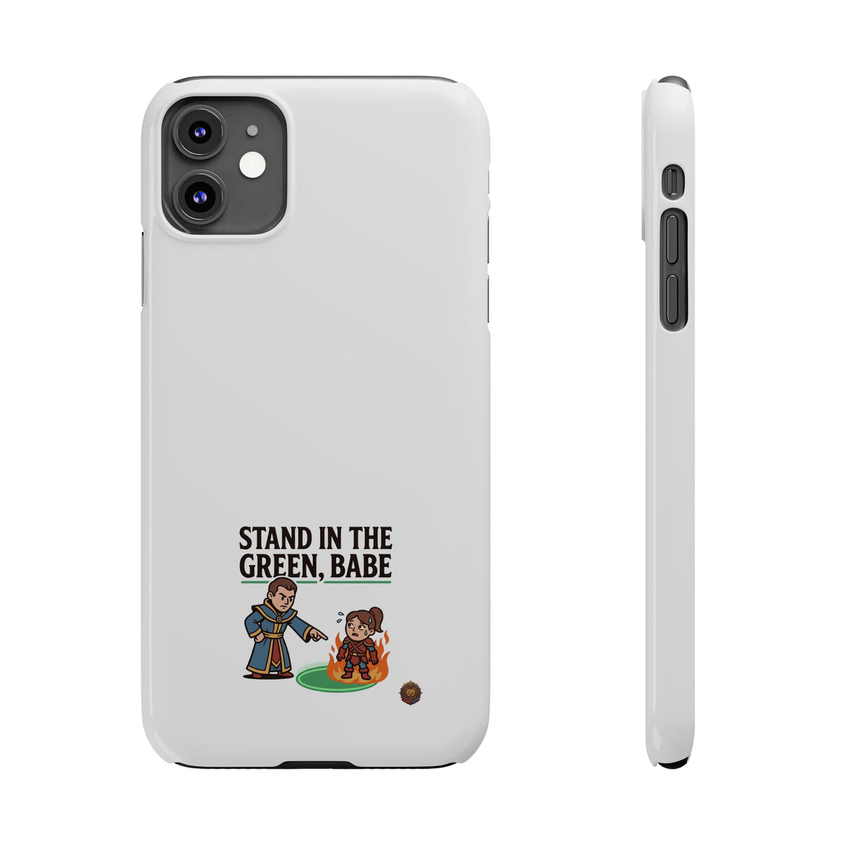 Stand in the Green, Babe Slim Phone Case — Funny Golf Cartoon Phone Cover