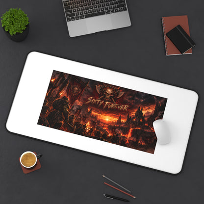 Dark Fantasy Desk Mat — 'Smit & Forever' Gothic Castle Gaming Mousepad