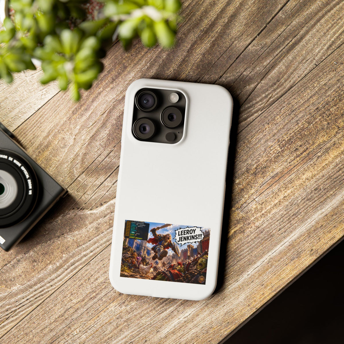 Slim Phone Case — 'Leeroy Jenkins!' Gaming Meme Design