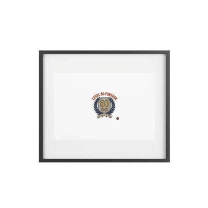 Level 60 Forever Framed Poster — 60th Birthday Vintage Crest Matte Print