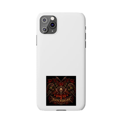 Slim Phone Case — 'Sixty Forever' Gothic Skull & Wings Design