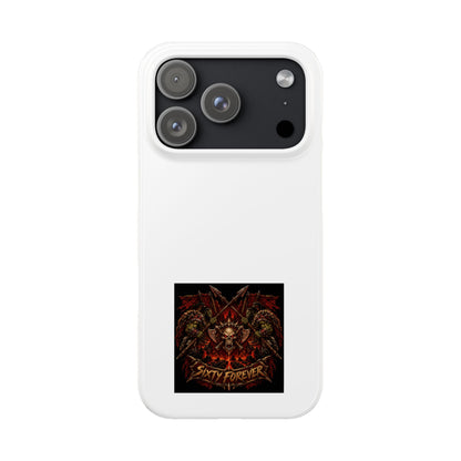 Slim Phone Case — 'Sixty Forever' Gothic Skull & Wings Design