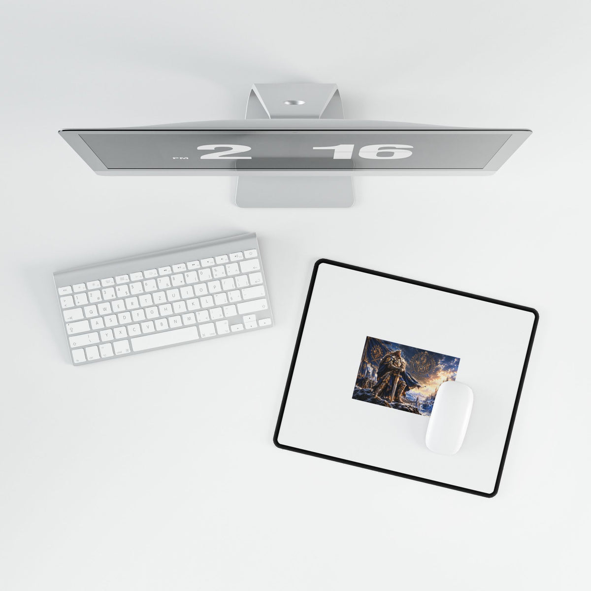 Viking Warrior Desk Mat — Nordic Saga Gaming Mouse Pad