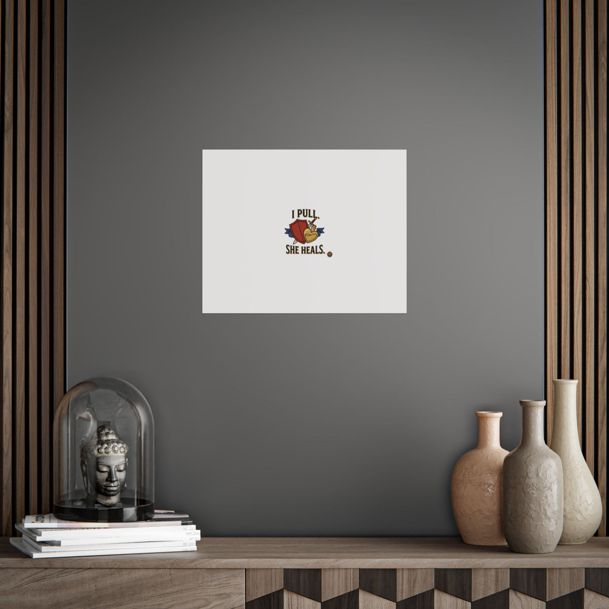 Poster — "I Pull, She Heals" Floral Minimalist Wall Art