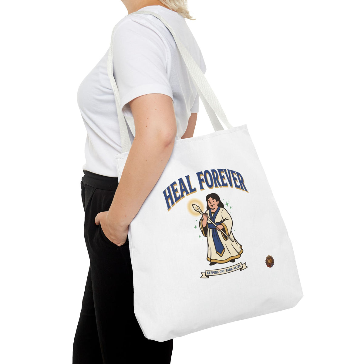 Heal Forever Tote Bag — Cute Cleric RPG Healing Illustration Tote