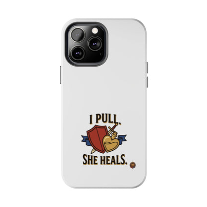Phone Case — "I Pull, She Heals" RPG Couple Gaming Protective Case