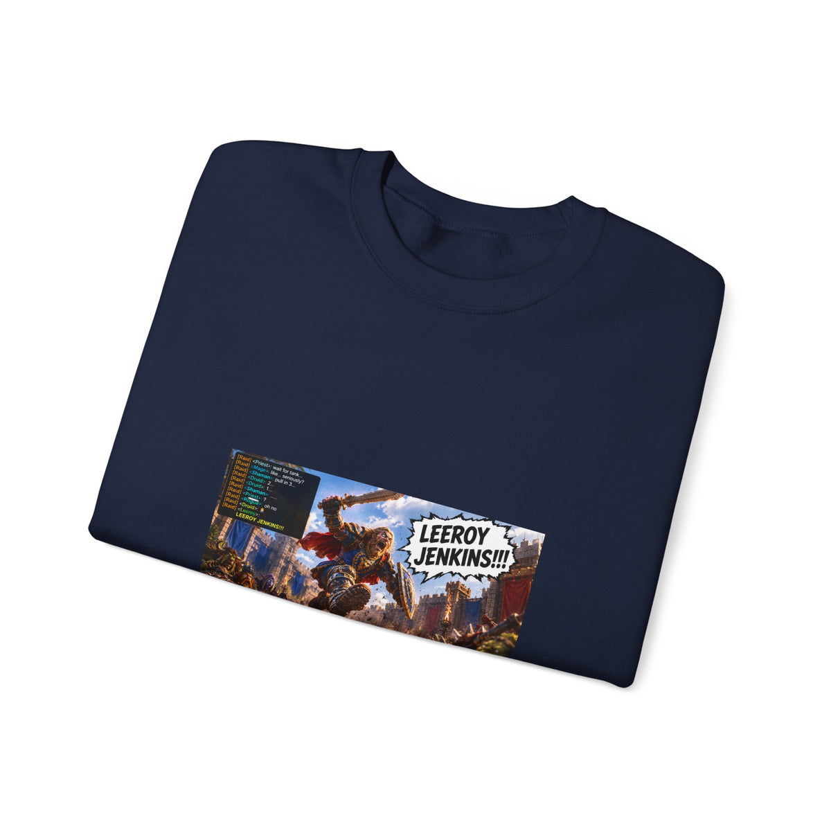 Leeroy Jenkins Crewneck Sweatshirt — Funny Gaming Meme Pullover