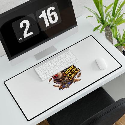 Gaming Desk Mat – "Honk If You're Leveling" Chicken & Gamer Design
