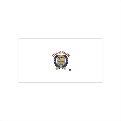 60th Birthday Bumper Sticker — "Level 60 Forever" Retro Crest