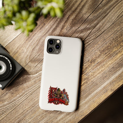 Slim Phone Case — “Red Till Dead” Vintage Horror Graphic