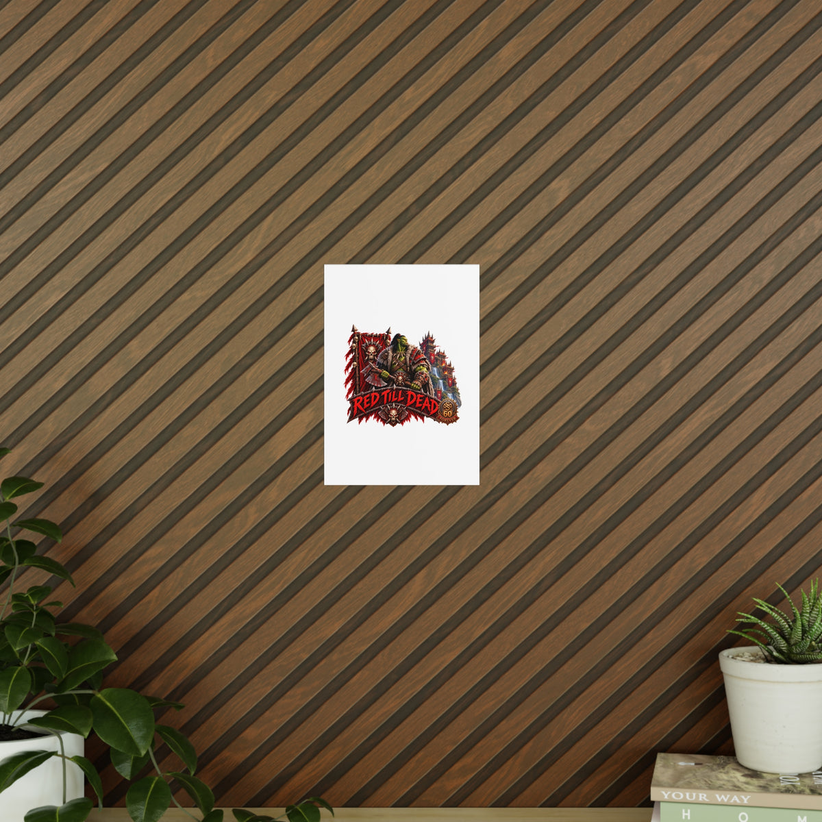 Red Till Dead Orc Warrior Poster