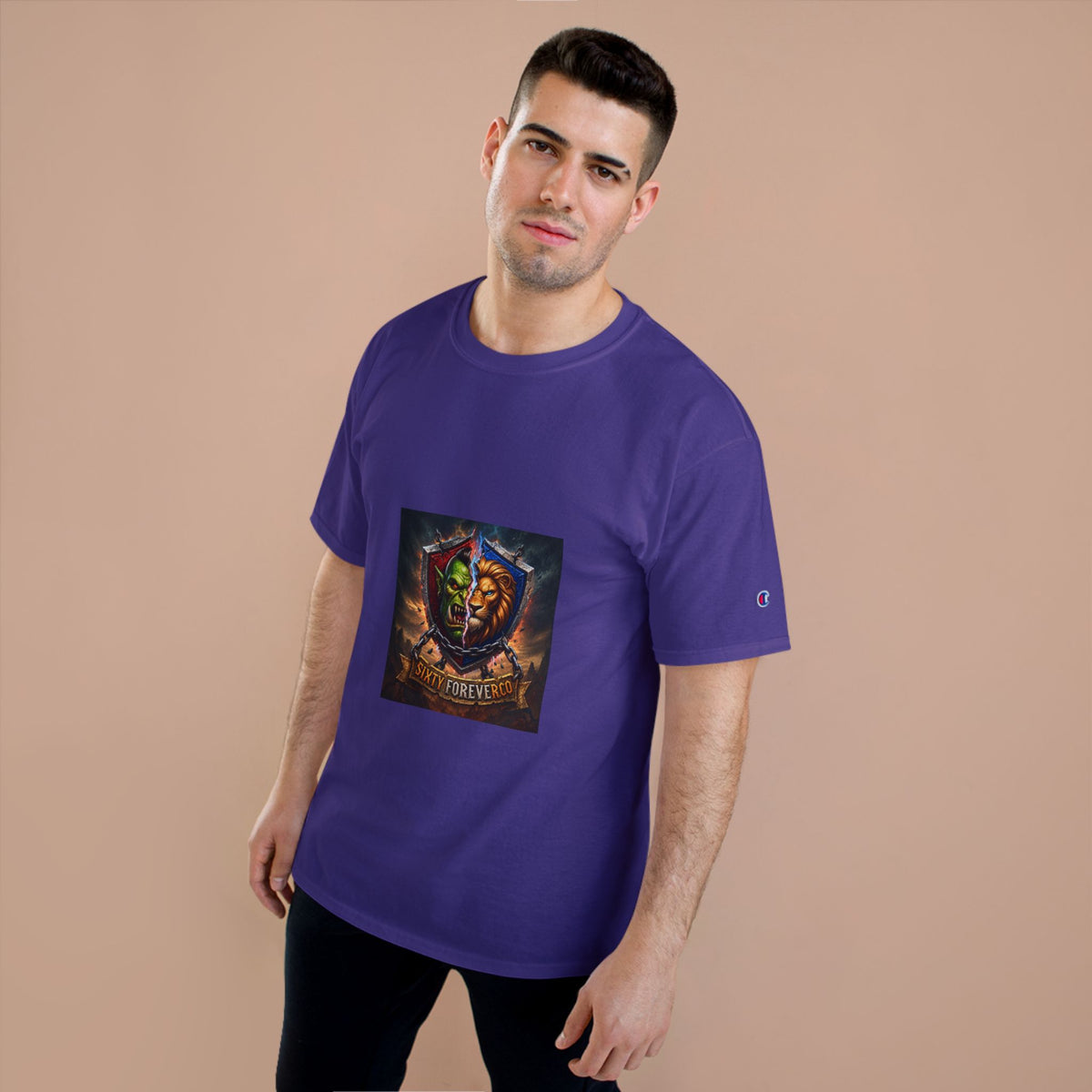 Champion T-Shirt - "Victory Forever" Fantasy Shield Gamer Tee