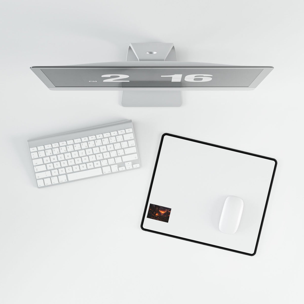 Lava City Gaming Desk Mat — Large RGB Mousepad for PC & Office
