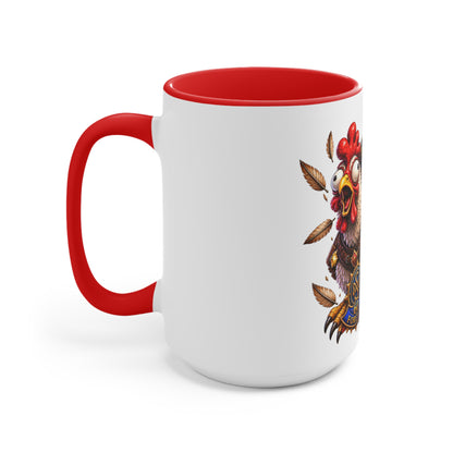 Gaming Mug — "Honk If You're Leveling" Funny Gamer Coffee Cup (Color Accent)