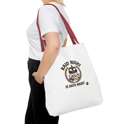 Raid Night Is Date Night Tote Bag — Military Police Themed Canvas Tote