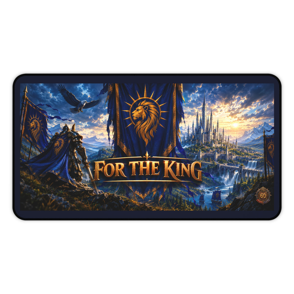 For The King Gaming Desk Mat – Fantasy Castle Mousepad for PC & Desk