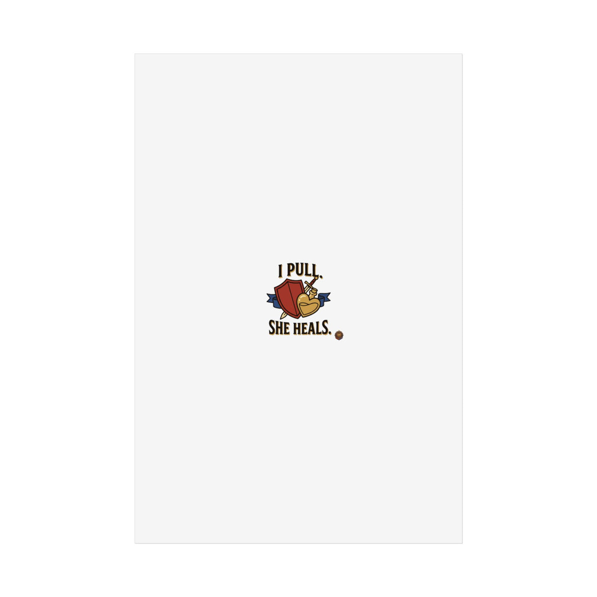 Poster — "I Pull, She Heals" Floral Minimalist Wall Art