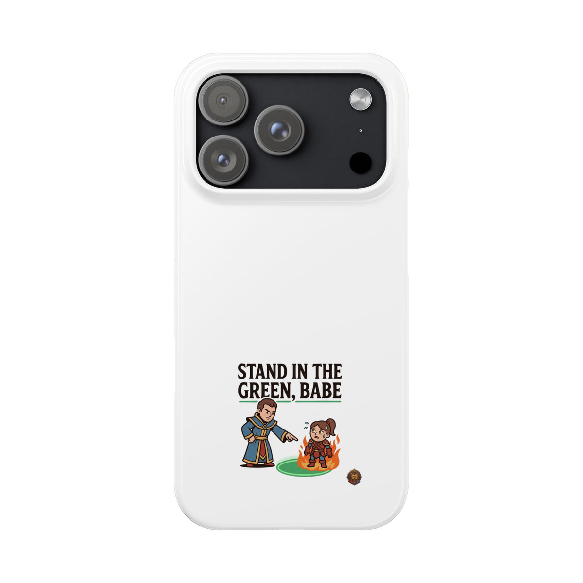 Stand in the Green, Babe Slim Phone Case — Funny Golf Cartoon Phone Cover