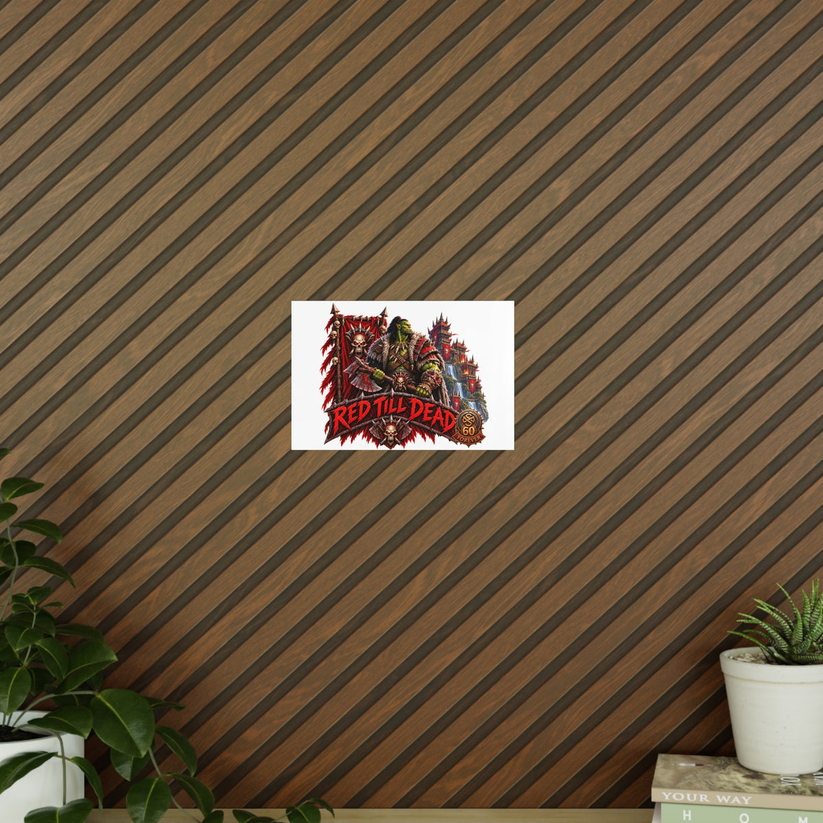Red Till Dead Orc Warrior Poster