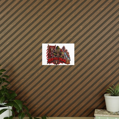 Red Till Dead Orc Warrior Poster
