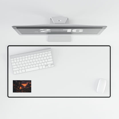 Lava City Gaming Desk Mat — Large RGB Mousepad for PC & Office