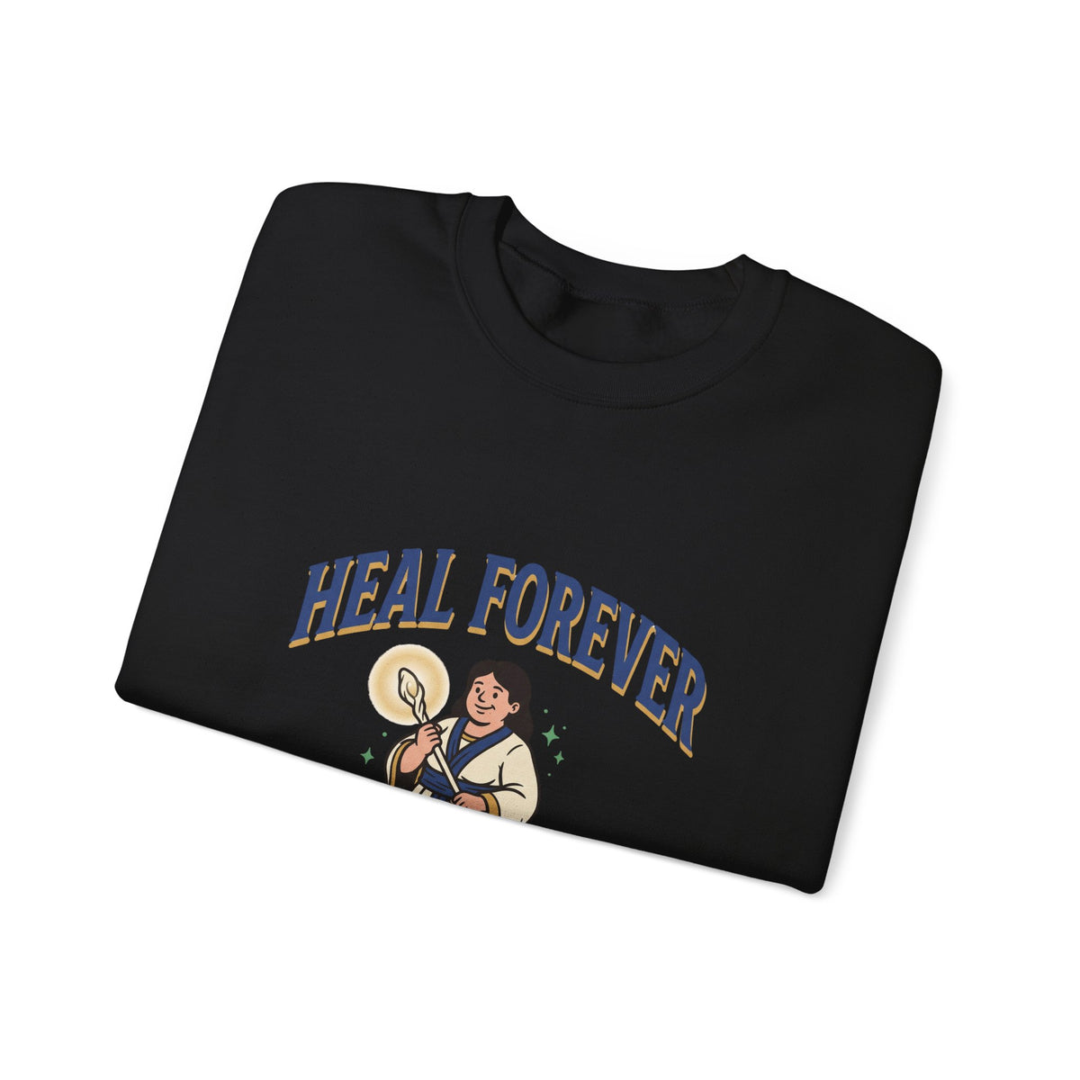 Heal Forever Sweatshirt — Vintage Saint Illustration Crewneck