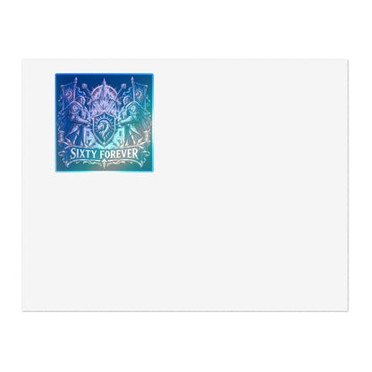 Sixty Forever Sticker Sheet — Vintage Heraldic Crest Sticker