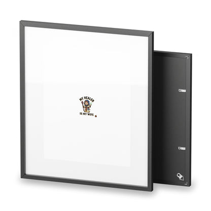 Framed Poster — “My Healer Is My Wife” Vintage Nurse Dog Illustration, Matte Wall Art