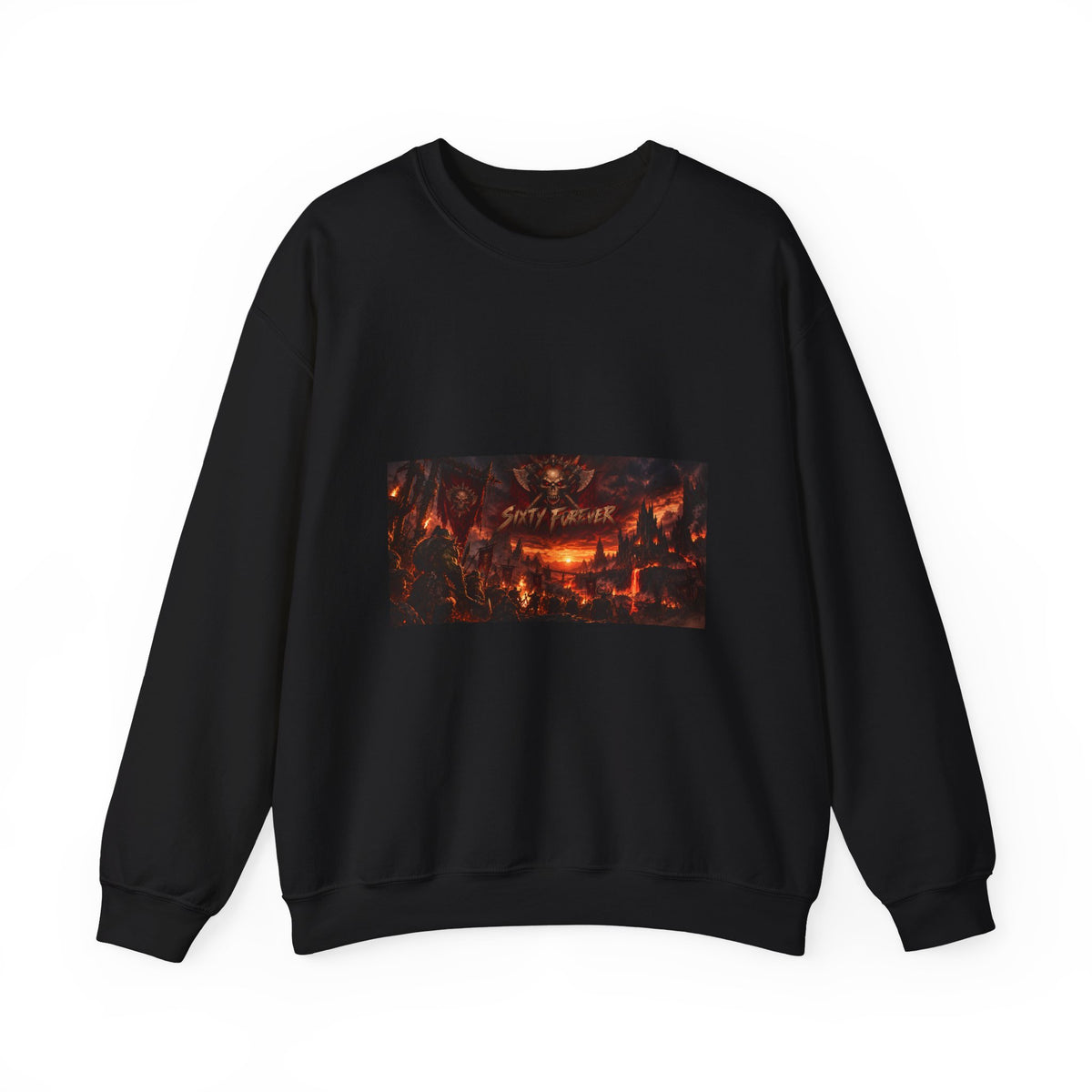 Crewneck Sweatshirt — Dark Fantasy 'Enjoy The Flames' Graphic