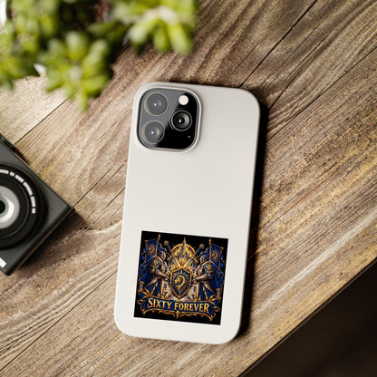 Slim Phone Case — "Sixty Forever" Shield Knight Graphic