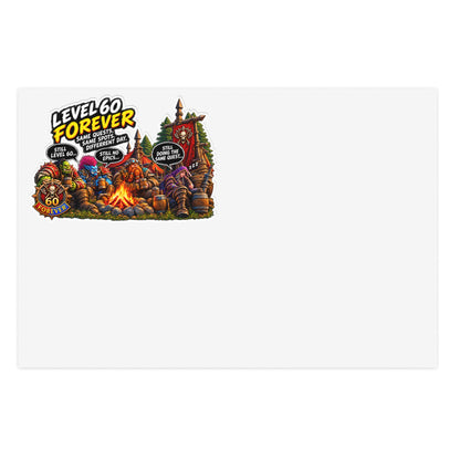 Sticker Sheet — "Level 60 Forever" Camping Gamer Sticker