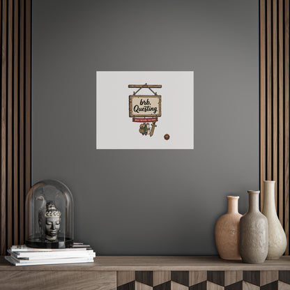 BRB Questing Poster — "Back Before the Raid" RPG Gaming Wall Art