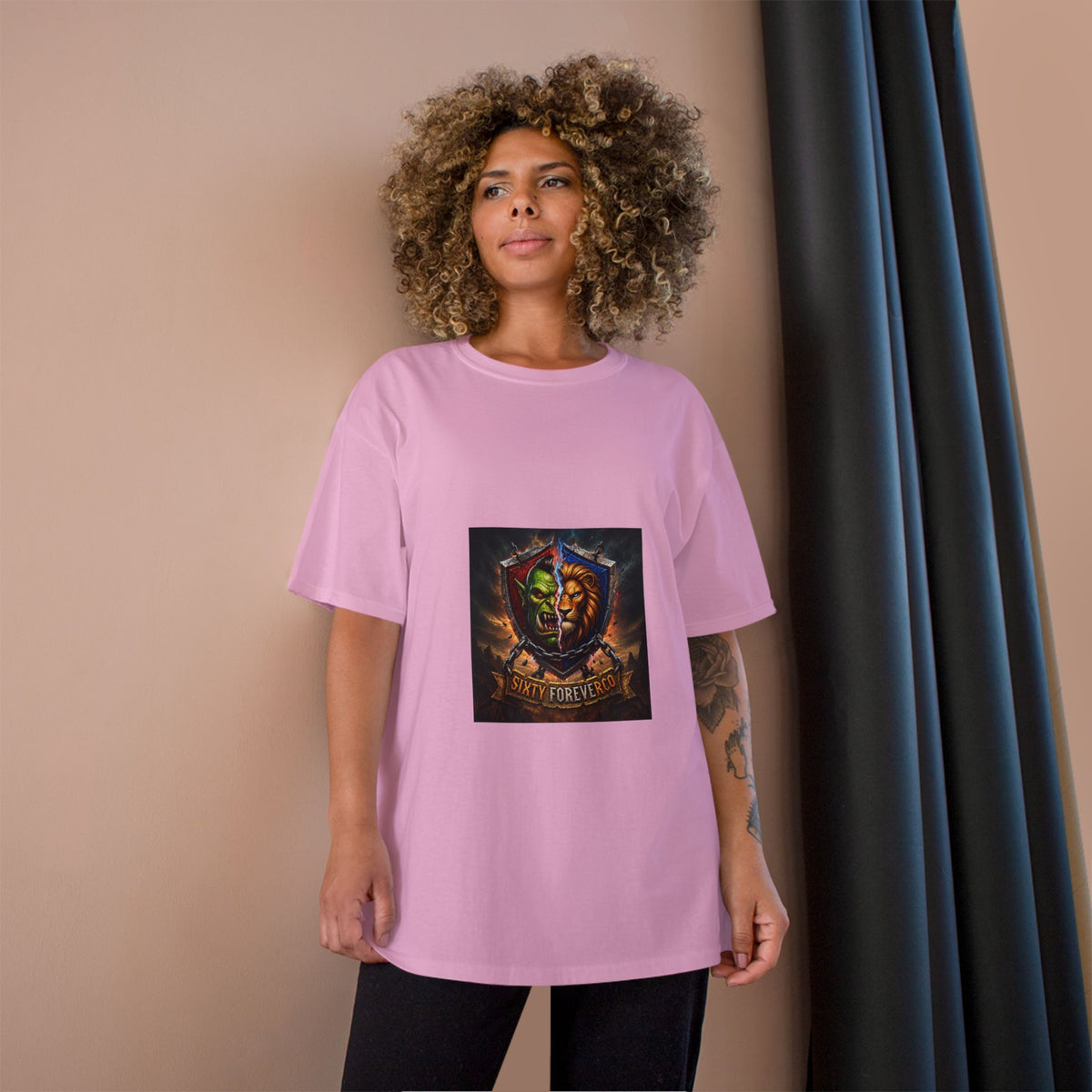 Champion T-Shirt - "Victory Forever" Fantasy Shield Gamer Tee