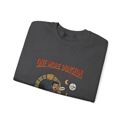 One More Dungeon Crewneck Sweatshirt — Gamer RPG Adventure Pullover