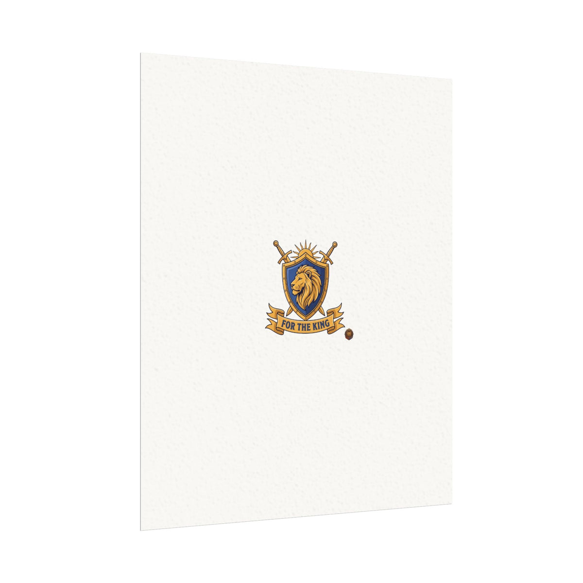 Lion Crest Watercolor Poster — 'Bow to the King' Matte Art Print