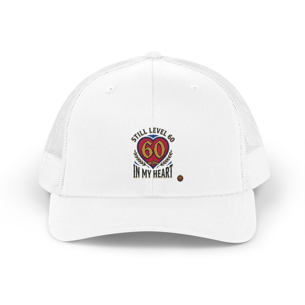 60th Birthday Trucker Hat - "Still Level 60 In My Heart" Retro Mesh Cap