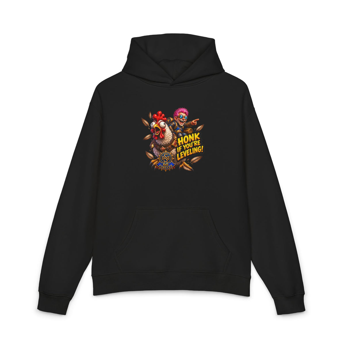 Honk If You’re Leveling Hoodie — Gamer Clown Retro Graphic Hoodie