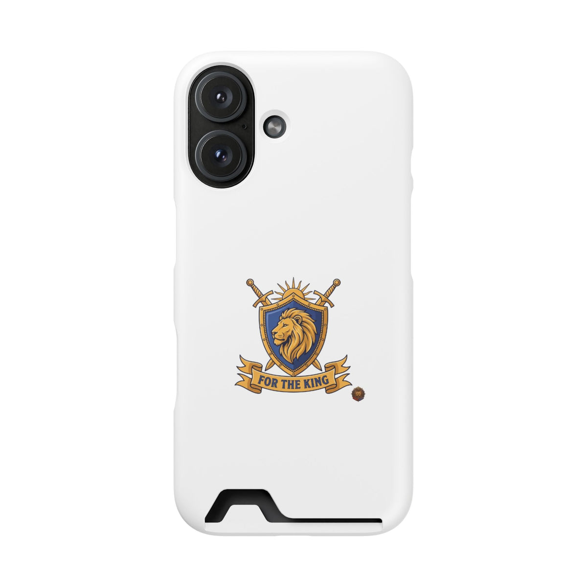 Lion Crest Phone Card Case — 'For The King' Slim Wallet Phone Case