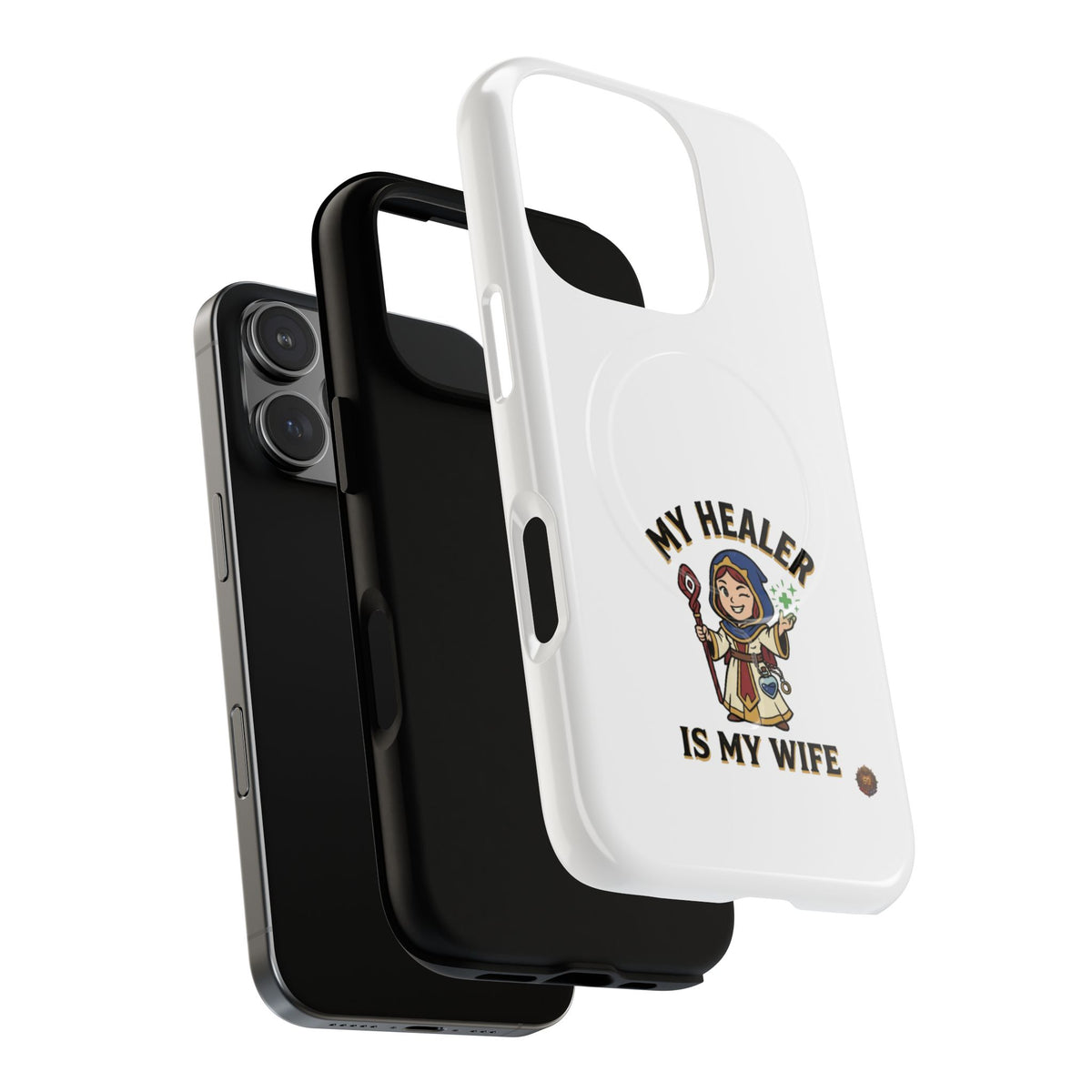 Phone Case — “My Healer Is My Wife” Cute RPG Healer Design, Tough Magnetic Protective Case