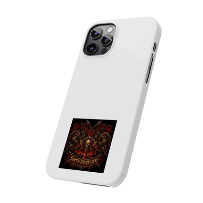 Slim Phone Case — 'Sixty Forever' Gothic Skull & Wings Design