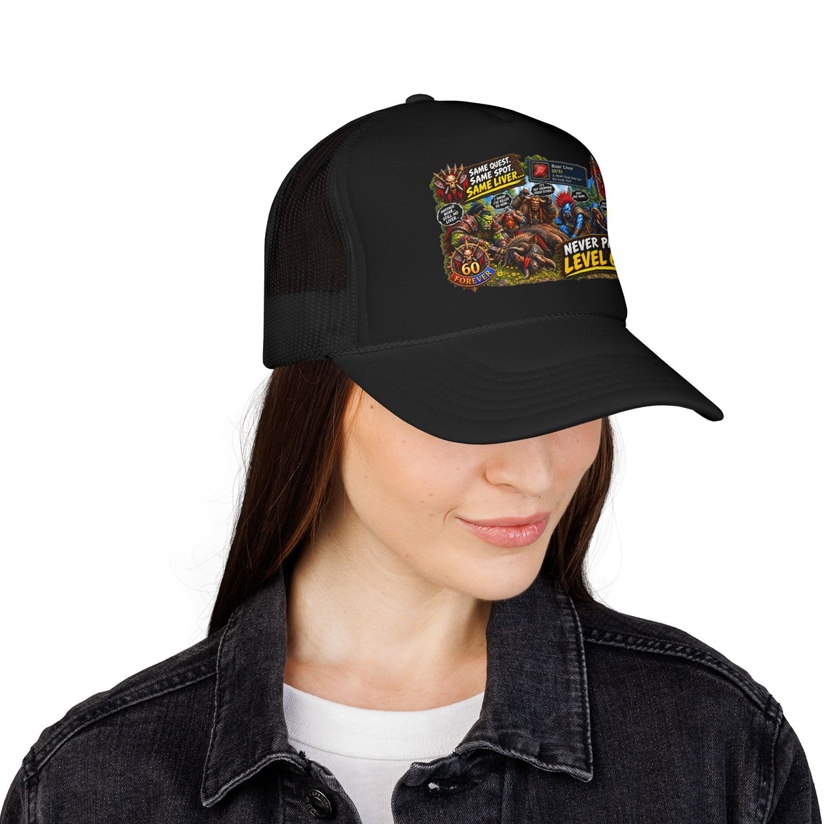 Red 'Til Dead Trucker Hat — Horror Zombie Foam Mesh Cap