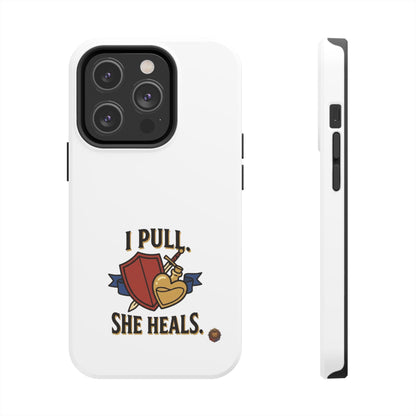Phone Case — "I Pull, She Heals" RPG Couple Gaming Protective Case