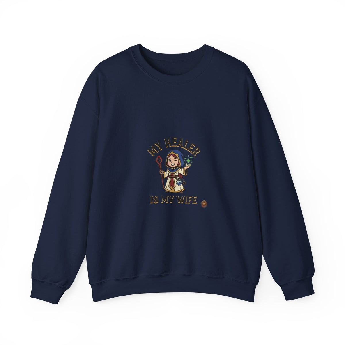 My Healer Is My Wife Sweatshirt — Cute RPG Medic Wife Crewneck