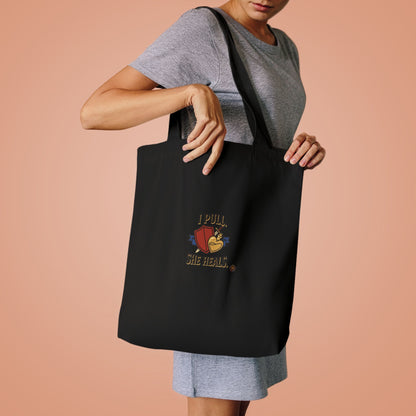 Tote Bag — "I Put a Spell on the Ham" Thanksgiving Witchy Harvest Cotton Tote