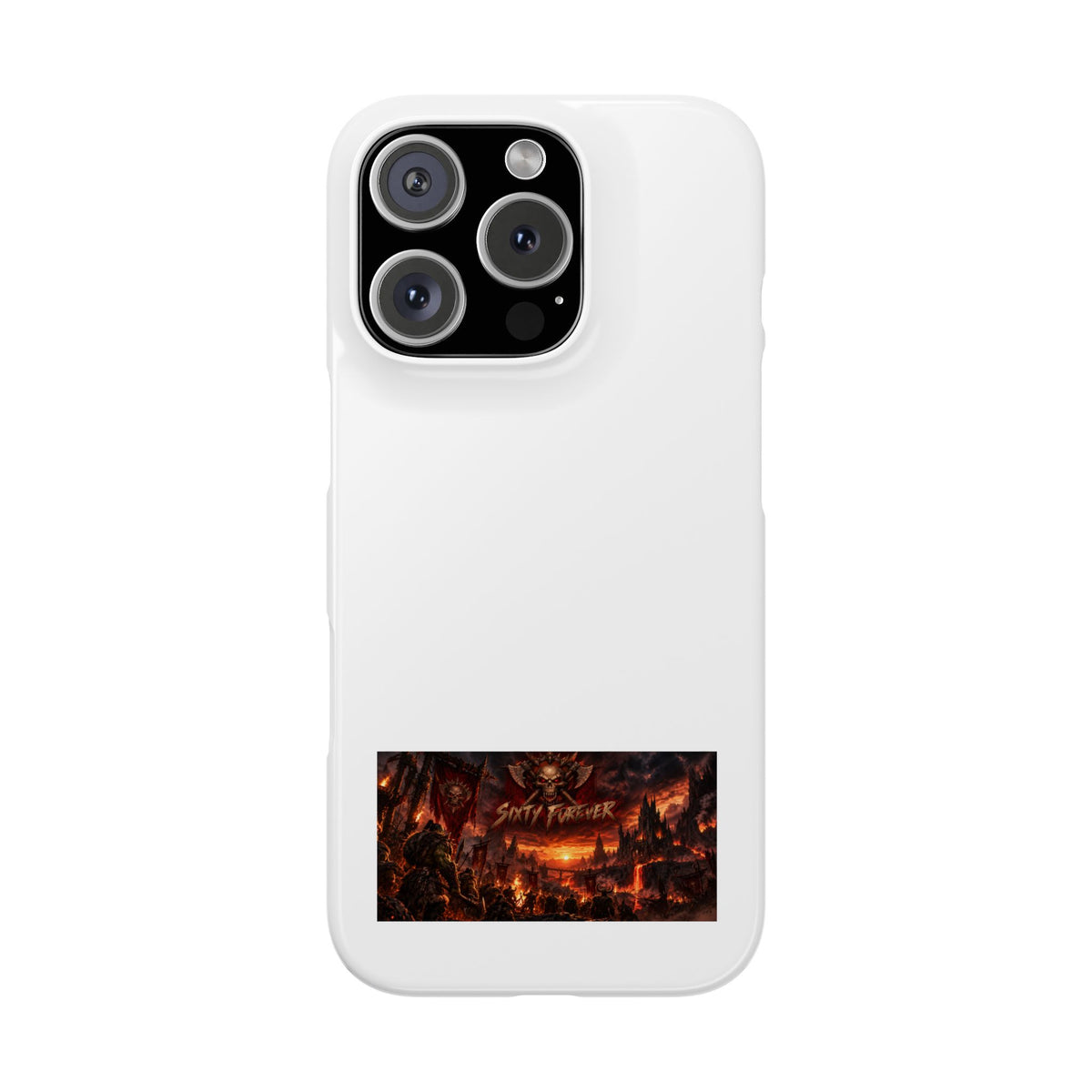 Slim Phone Case — Dark Fantasy Cityscape "Soft Panic" Design