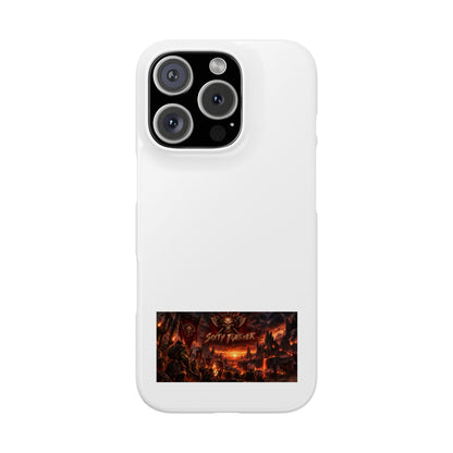 Slim Phone Case — Dark Fantasy Cityscape "Soft Panic" Design