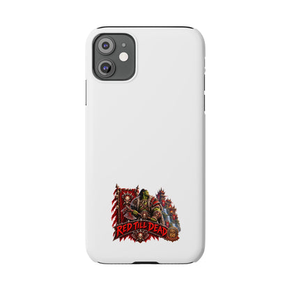 Slim Phone Case — “Red Till Dead” Vintage Horror Graphic