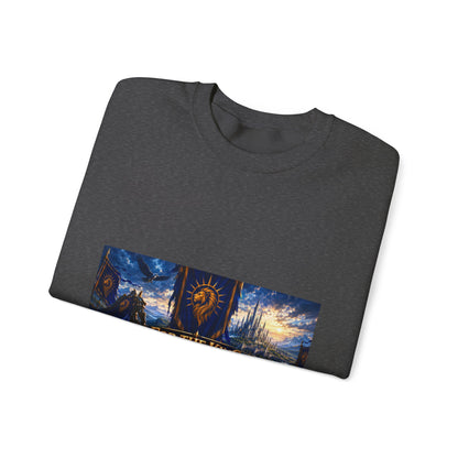 For the King Crewneck Sweatshirt – Medieval Fantasy Gaming Design